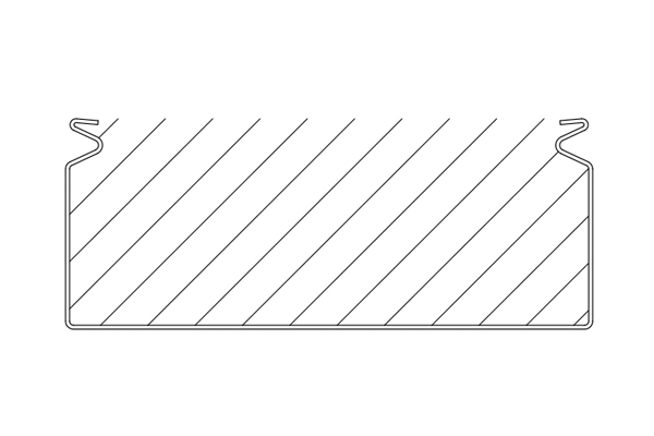 Неперфорированный лоток Gyroux Q 150x50